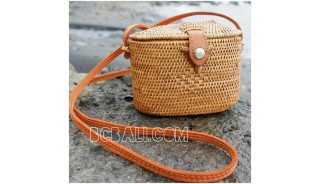 hand woven ata grass rattan balinese bags handmade small